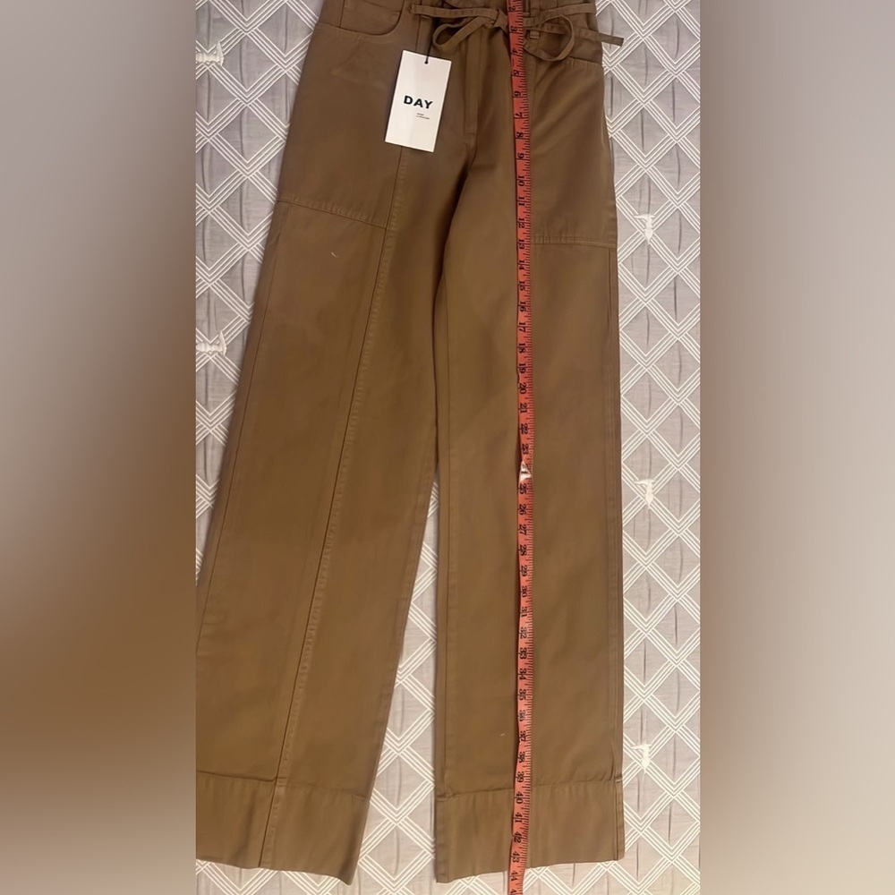 NWT Day Birger Et Mikkelsen Brown Wide-Leg Pants Size 32 - Picture 6 of 13